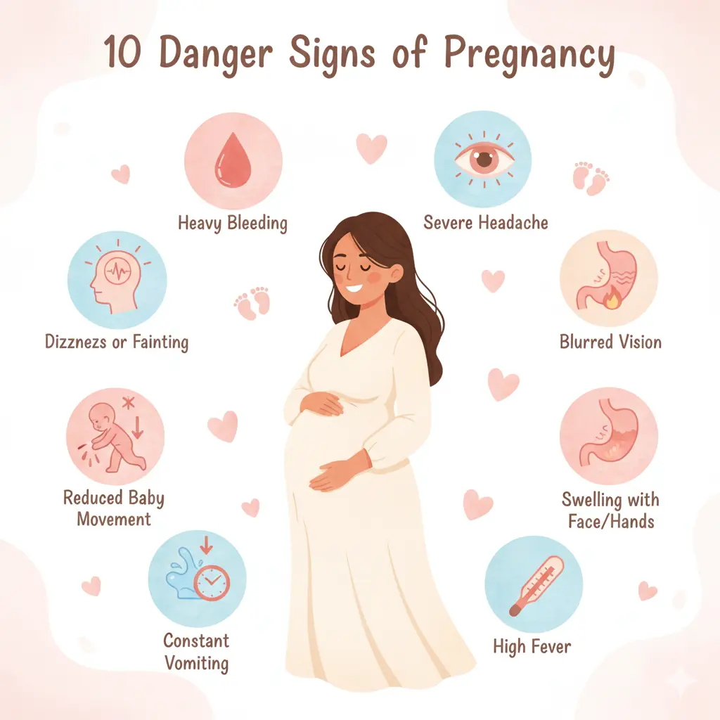 10 danger signs of pregnancy
